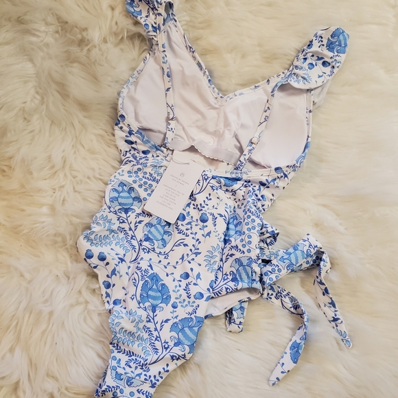 Toluca Swim Isabella Wrap one-piece Maxi Long - Riviera Print - Picture 6 of 14